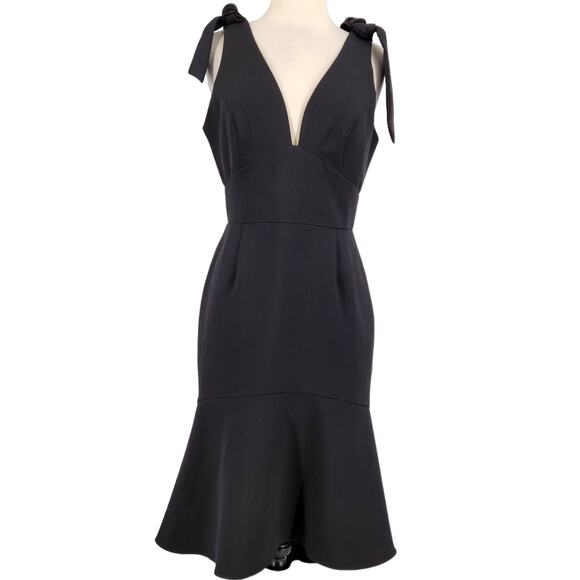Harlyn Bow Shoulder Cocktail Dress Black Size Small - Picture 4 of 8